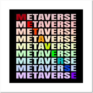 Metaverse Rainbow Posters and Art